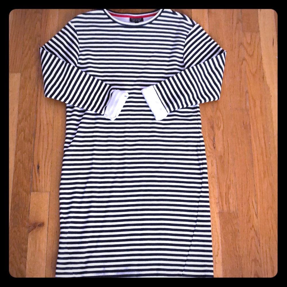 striped soft TOP SHOP long sleeve dress